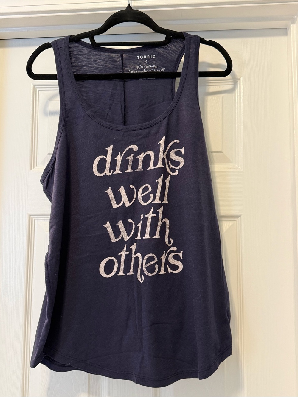 Torrid Navy Graphic Tee with White Script